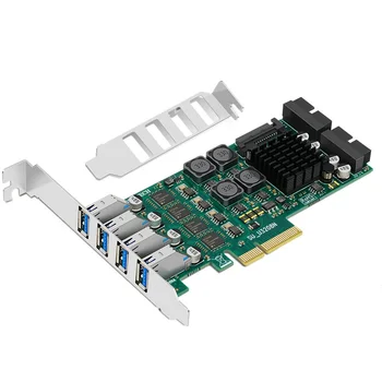 Адаптер карты расширения USB 3.0 PCI-E X4 4-канальный 8A 19pin USB 3 к PCIE PCI express adapter Card