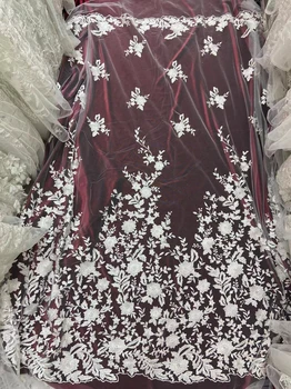 Новейшая Африканская высококачественная вышивка С великолепными блестящими пайетками, сетчатое кружево, французский тюль, сетчатая ткань, вечернее платье для вечеринки