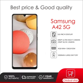 Оригинальный разблокированный Samsung Galaxy A42 5G A426B Разблокированный Восьмиядерный Android 10 Wi-Fi 48MP 6,6 