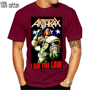 Новая футболка Anthrax JUDGE DREDD I AM THE LAW хэви-метал группы 2021 года, 100% аутентичная