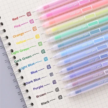 Набор цветных гелевых ручек для письма Kawaii Cute Things Art Back To School Принадлежности Корейские Канцелярские Принадлежности Офисные аксессуары