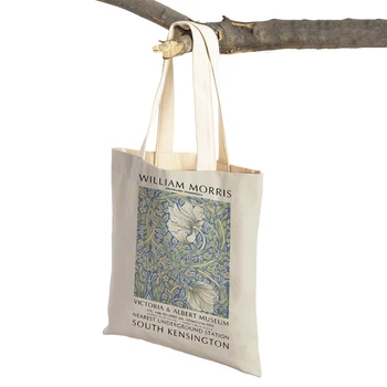 Винтажные женские сумки для покупок William Morris Matisse, многоразовые Эко-повседневные холщовые дорожные сумки, дамская сумочка, сумка для покупок из супермаркета