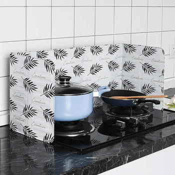 Кухонная плита Щит Брызговик Масло для приготовления пищи для жарки Экран-заставка Плита из алюминиевой фольги Газовая плита Брызгозащищенная перегородка