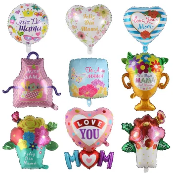 Декоративные воздушные шары ко Дню матери, Я люблю Тебя, Мамин шар, С Днем матери, Воздушные шары из алюминиевой фольги, Гелиевый шар, Подарки для матерей
