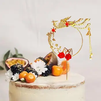 Вставка для торта, декор для выпечки своими руками, железный топпер для кексов в китайском стиле, Топпер для кексов для праздничной выпечки, украшения, подарки на День рождения