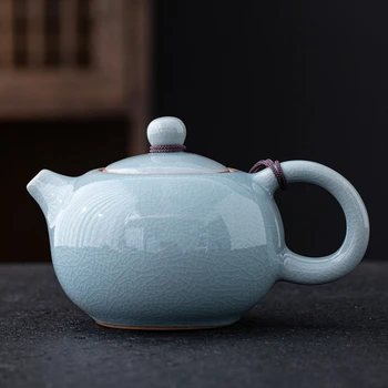 Керамический чайник Ge Yao Ручной Китайский Расколотый чайник со льдом Может поднимать Чайные горшки Xishi Бытовой чайник Кунг-фу
