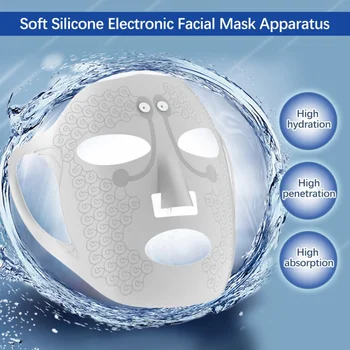 EMS Микротоковый Беспроводной Пульт Дистанционного Управления Силиконовый Электронный Косметический Аппарат Beauty Mask Увлажняющий Индуктивный Терапевтический Ins