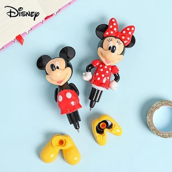 Ручка-роллер Disney с Микки и Минни Маус, школьные принадлежности, 3D шариковая ручка, новинка, ручки 0,5 мм, ручки для письма, детский подарок