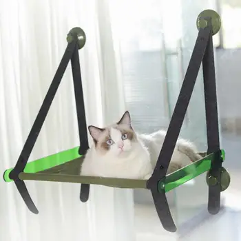 Гамак для кошек, удобное окошко для домашних животных, настенный дверной гамак на присоске, шезлонг-гамак