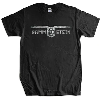 Мужская хлопковая футболка Летние топы RAMSTEIN Germany Metal Band Новая футболка большего размера Homme Черная футболка Прямая доставка
