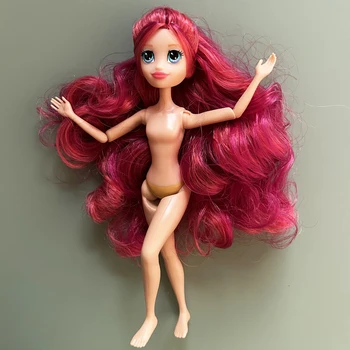 Мини-16 см Оригинальная кукла Розовые Волосы с Подвижным суставом, Милая игрушка для одевания девочек своими руками