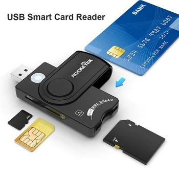 Rocketek CR310 USB 2.0 Smart External Card Reader Адаптер Для чтения SIM-карт памяти