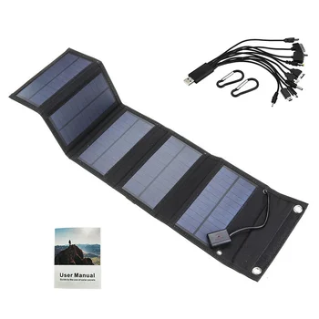 Складное зарядное Устройство для солнечной панели мощностью 12 Вт Для кемпинга и путешествий Складной Портативный источник питания Солнечная Складная сумка